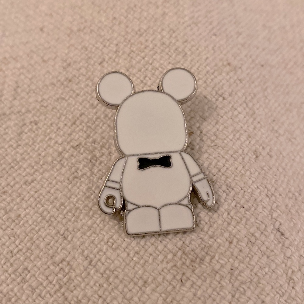 Disney Pin Vinylmation Jr Blank Black Bow Tie White Mickey